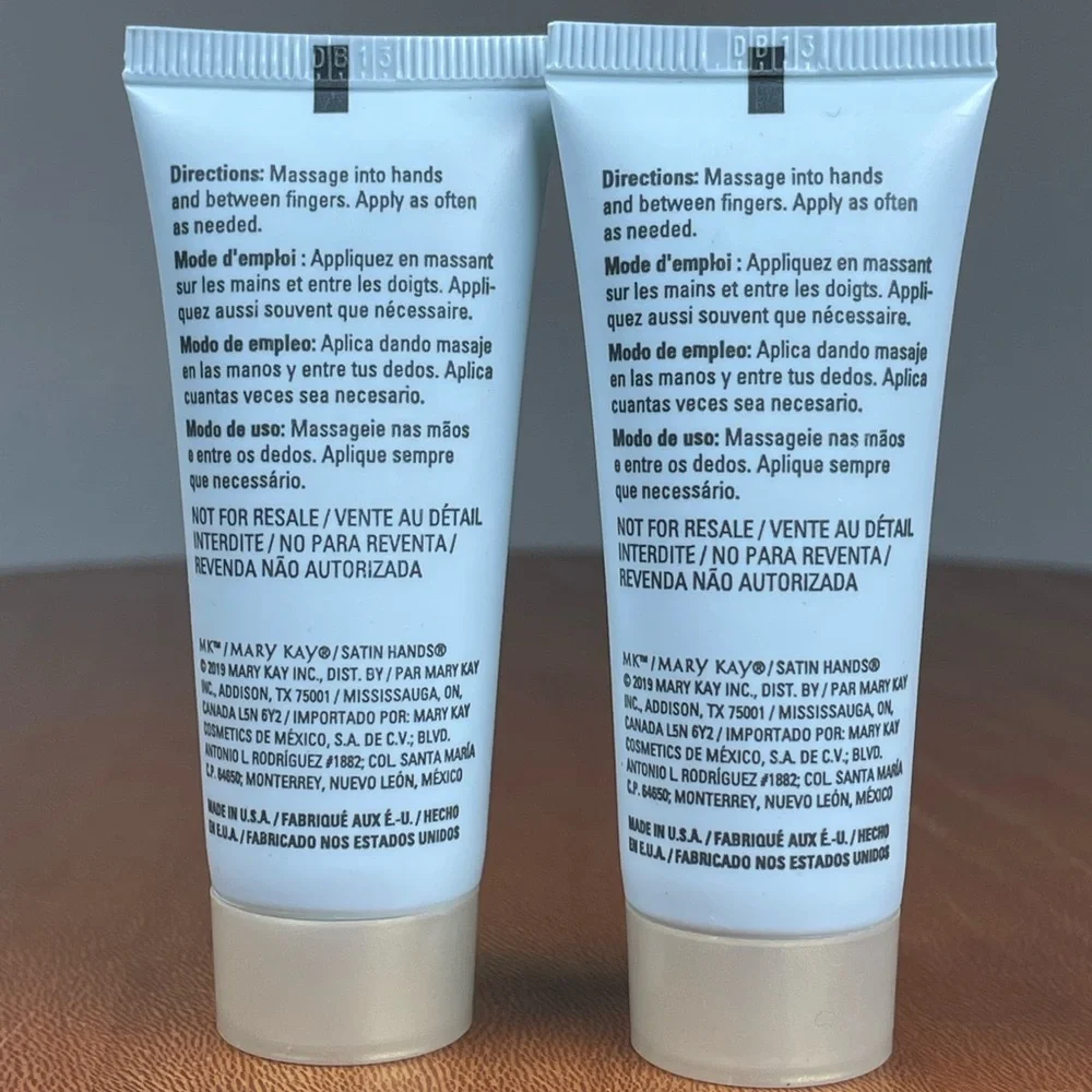 Mary Kay Lot of 2 Satin Hands NOURISHING SHEA CREAM Fragrance Free 0.75 oz.